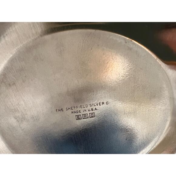 Vintage Silver MCM Ice Bucket Sheffield Silver Company Pyrex Insert, Made in USA - Picture 9 of 10